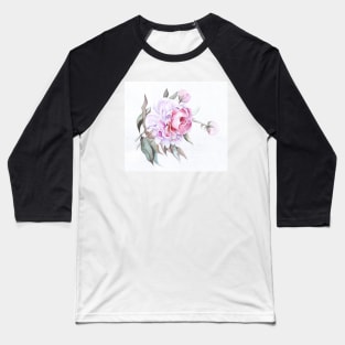 A single Pink Rose - Beautiful Flower Baseball T-Shirt